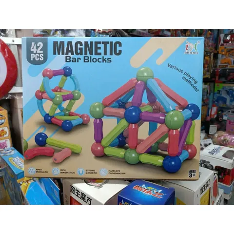 MAGNETIC BAR BLOCKS Bộ Lắp Ráp Thanh Nam Châm Gồm 4 Phân Loại 64 42 36 25 chi tiết H01 H02 H03 H05, Đồ Chơi Xếp Hình