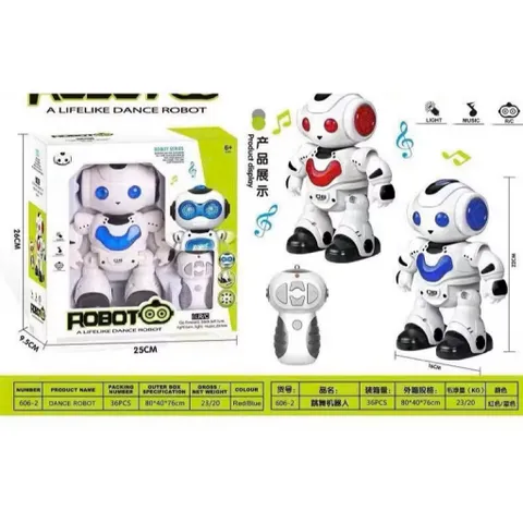 Robot Nhảy Múa 606-1 606-2 Điều Khiển Từ Xa IR Có Nhạc Và Đèn LED Cho Bé - GIAO NGẪU NHIÊN