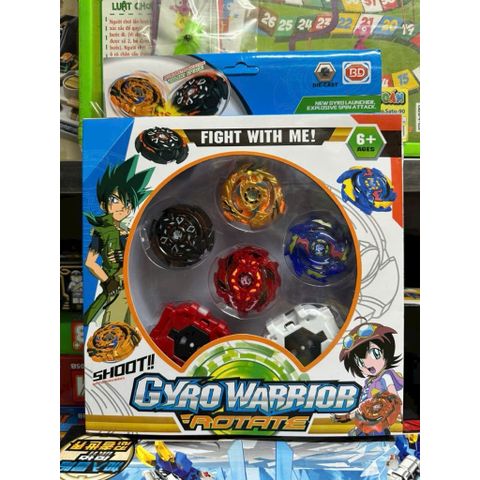 Bộ Con Quay Gyro Warrior Rotate – 4 Con Quay Kim Loại – 2 Tay Cầm 329-43