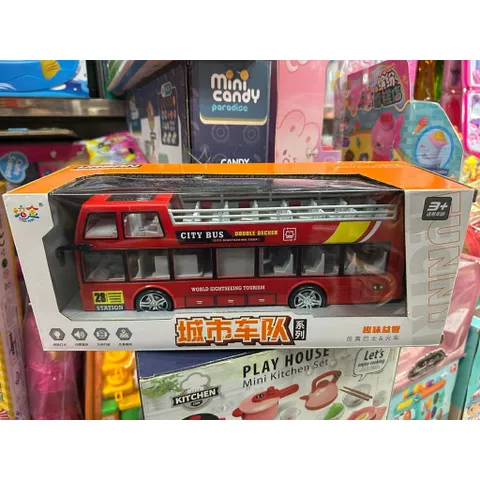 🚍 Đồ Chơi Xe Ô Tô Bus 2 Tầng Cỡ Lớn – Mô Hình Xe Du Lịch Chạy Bằng Pin Có Đèn Và Nhạc 951-110