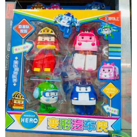 Bộ Xe Cứu Hộ Biến Hình Robocar Hero 868-4 / 868-6 – Robot Ô Tô Biến Đổi Cho Bé
