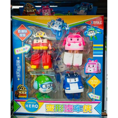 Combo 4 Xe Biến Hình Robot Cứu Hộ – Ô Tô Biến Hình Cho Bé 3 Tuổi Trở Lên 868-4