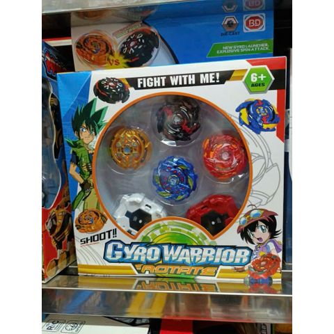 Bộ Con Quay Gyro Warrior Rotate – 4 Con Quay Kim Loại – 2 Tay Cầm 329-43