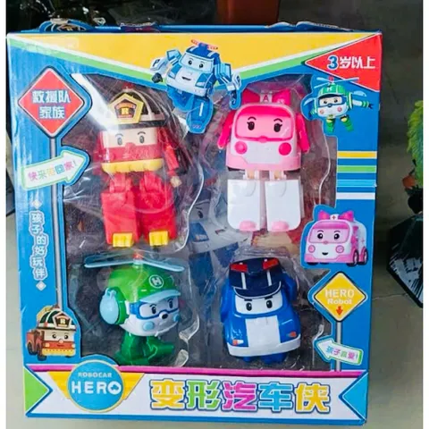 Bộ Xe Cứu Hộ Biến Hình Robocar Hero 868-4 / 868-6 – Robot Ô Tô Biến Đổi Cho Bé