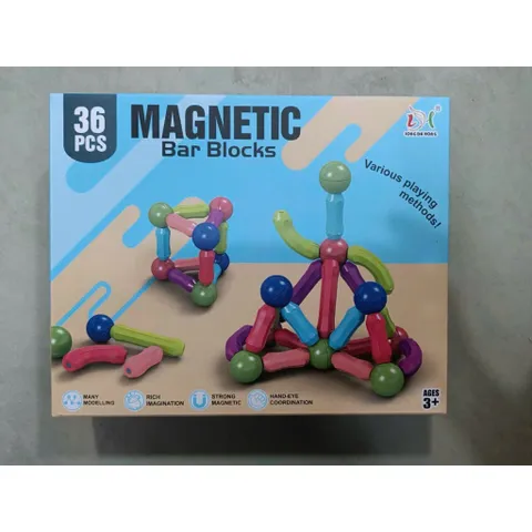 MAGNETIC BAR BLOCKS Bộ Lắp Ráp Thanh Nam Châm Gồm 4 Phân Loại 64 42 36 25 chi tiết H01 H02 H03 H05, Đồ Chơi Xếp Hình