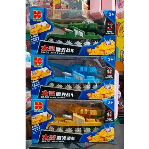 Xe Tăng Chạy Bằng Pin Có Đèn Và Âm Thanh 2840 Chọn Màu Ngẫu Nhiên, Xe Đồ Chơi Space Laser Chariot