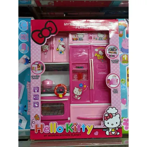 Bếp 2 ngăn 8921 Hello Kitty My Modern kitchen playset có hiệu ứng đèn và âm thanh chọn ngẫu nhiên, đồ chơi nhà bếp