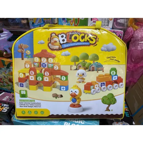 Túi Đồ Chơi Xếp Hình Vịt Con 86 Chi Tiết Duck Building Block Series, Đồ Chơi Xếp Hình Cho Bé
