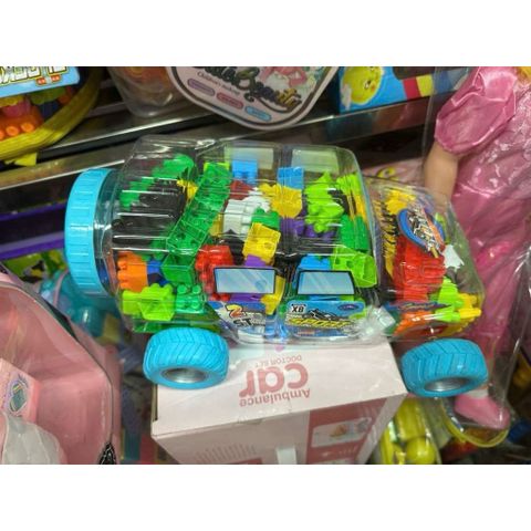Đồ Chơi Xếp Hình Cho Bé, Xếp hình gồm 160 chi tiết đựng trong hộp hình chiếc xe ô tô chọn màu ngẫu nhiên 229