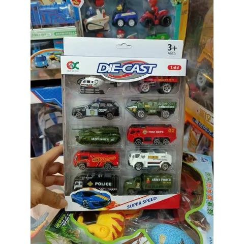 Bộ 10 xe ô tô sắt 625 (giao ngẫu nhiên hộp gồm 10 xe), xe ô tô đồ chơi cho bé yêu thích sưu tầm