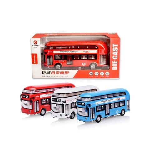 Đồ Chơi Mô Hình Xe Ô Tô Bus Bằng Kim Loại, Mở Cửa, Chạy Đà, Có Hiệu Ứng Đèn Và Âm Thanh Giao Màu Ngẫu Nhiên