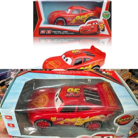 Xe ô tô sắt McQueen Racing 2014 chạy bằng đà, có nhạc và đèn, xe 🚗 ô tô đồ chơi dành cho bé