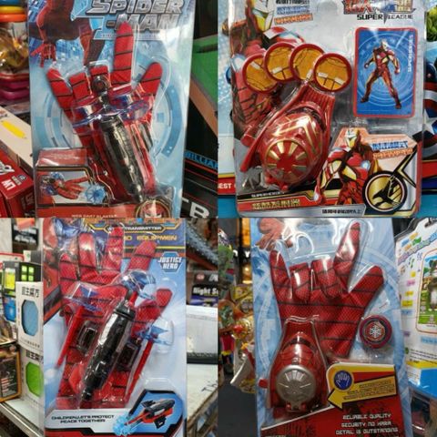 Găng Tay Siêu Nhân Người Nhện Spider man, Găng Tay Siêu Nhân Người Sắt Iron Man, Đồ Chơi Nhân Vật Siêu Nhân