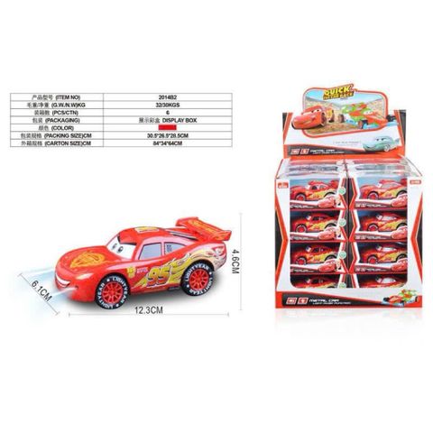 Xe ô tô sắt McQueen Racing 2014 chạy bằng đà, có nhạc và đèn, xe 🚗 ô tô đồ chơi dành cho bé