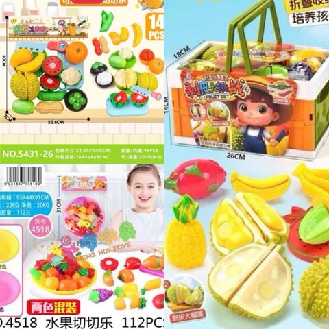 Đồ Chơi Giỏ Cắt Trái Cây Có 3 Phân Loại 4518 5431-26 9997 Đồ Chơi Đồ Hàng, Đồ Chơi Nhập Vai