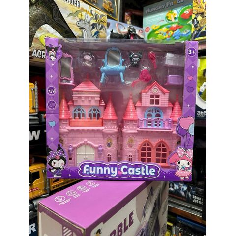 Đồ Chơi Chủ Đề Kuromi - Nhà Búp Bê Toà Lâu Đài Funny Castle 5807-10, Đồ Chơi Nhà Búp Bê Kuromi Cho Bé
