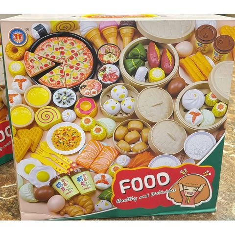 Đồ Chơi Nấu Ăn 20A1 Gồm 85 Chi Tiết Mô Phỏng Món Ăn Healthy and Delicious, Đồ Chơi Đồ Hàng Nhập Vai Nấu Ăn