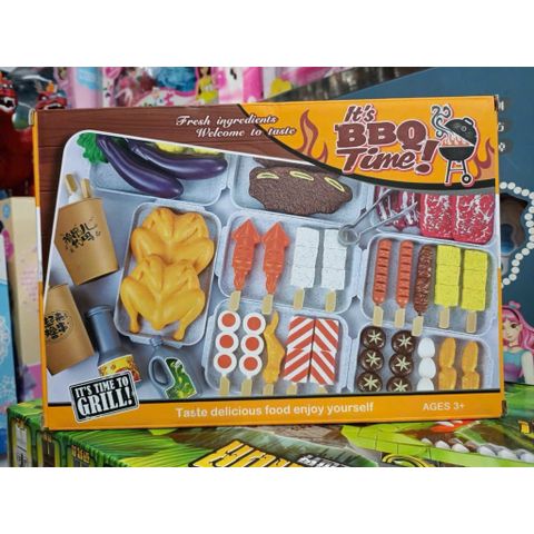 Đồ Chơi Nấu Ăn 20D1 Gồm 55 Chi Tiết Mô Phỏng Món Nướng BBQ, Đồ Chơi Đồ Hàng, Đồ Chơi Nhập Vai Tiệc Nướng BBQ
