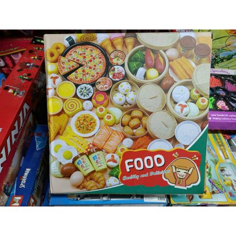 Đồ Chơi Nấu Ăn 20A1 Gồm 85 Chi Tiết Mô Phỏng Món Ăn Healthy and Delicious, Đồ Chơi Đồ Hàng Nhập Vai Nấu Ăn