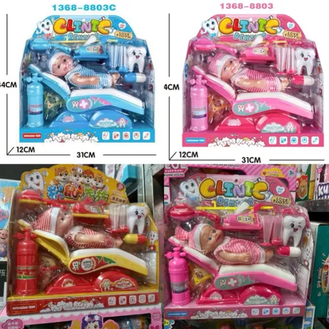Mô phỏng nha khoa bác sĩ khám răng búp bê 1368-8803 giao màu ngẫu nhiên, đồ chơi nhập vai bác sĩ khám răng