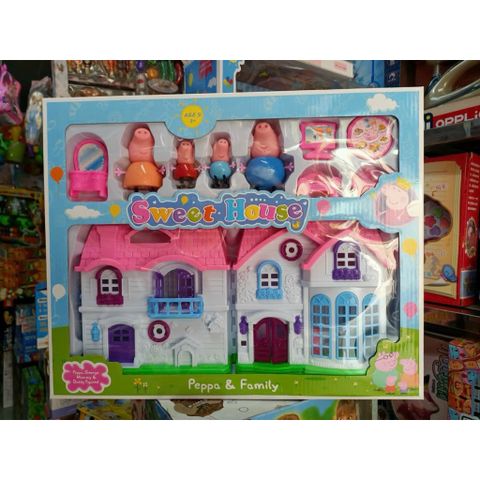 Đồ chơi nhà búp bê heo Peppa 6005 happy family sweet house Chọn màu ngẫu nhiên