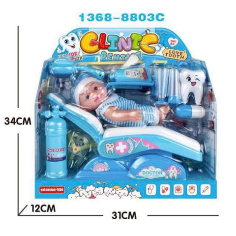 Mô phỏng nha khoa bác sĩ khám răng búp bê 1368-8803 giao màu ngẫu nhiên, đồ chơi nhập vai bác sĩ khám răng