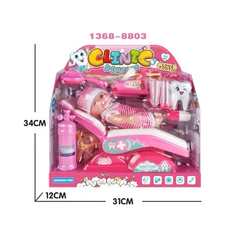 Mô phỏng nha khoa bác sĩ khám răng búp bê 1368-8803 giao màu ngẫu nhiên, đồ chơi nhập vai bác sĩ khám răng
