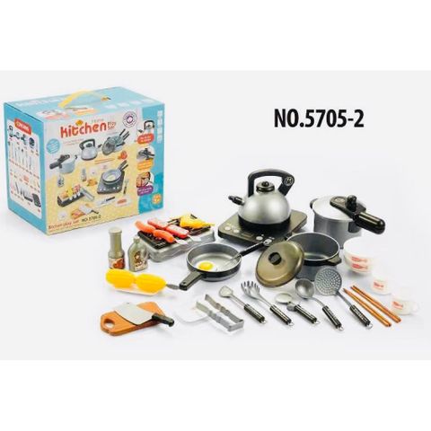 Đồ Chơi Nấu Ăn 5705-2 Home Kitchen Play Set Có Hiệu Ứng Đèn Và Âm Thanh Cho Bé Chơi Đồ Hàng, Nhập Vai Nấu ăn
