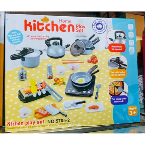 Đồ Chơi Nấu Ăn 5705-2 Home Kitchen Play Set Có Hiệu Ứng Đèn Và Âm Thanh Cho Bé Chơi Đồ Hàng, Nhập Vai Nấu ăn