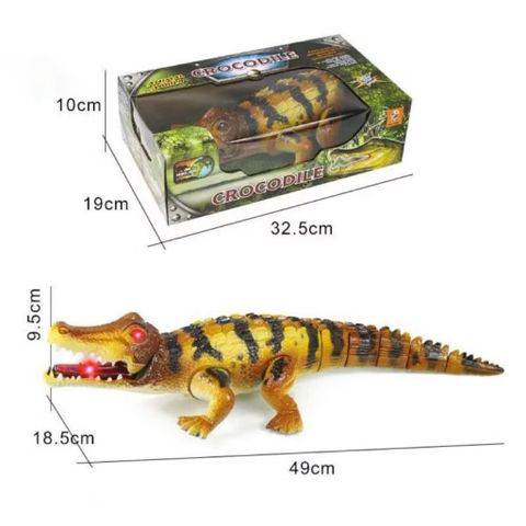 Con Cá Sấu 🐊 Đồ Chơi Động Vật Chạy Bằng Pin Có Đèn Và Âm Thanh 1048 Giao Màu Ngẫu Nhiên Crocodile 🐊