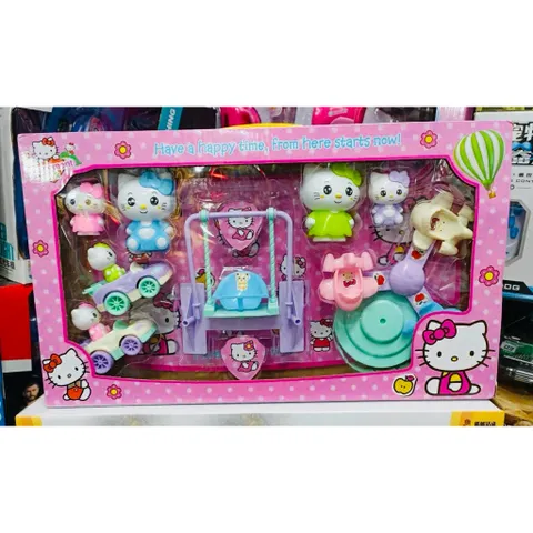 Đồ chơi nhà búp bê, công viên vui chơi mèo Hello Kitty 99602 chọn ngẫu nhiên 1 trong 2 mẫu