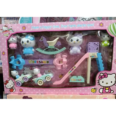 Đồ chơi nhà búp bê, công viên vui chơi mèo Hello Kitty 99602 chọn ngẫu nhiên 1 trong 2 mẫu