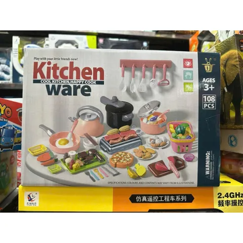 Đồ Chơi Nấu ăn 5766 Gồm 108 Chi Tiết Cho Bé Chơi Đồ Hàng, Đồ Chơi Nhà Bếp, Nhập Vai Nấu ănCool kitchen happy cook
