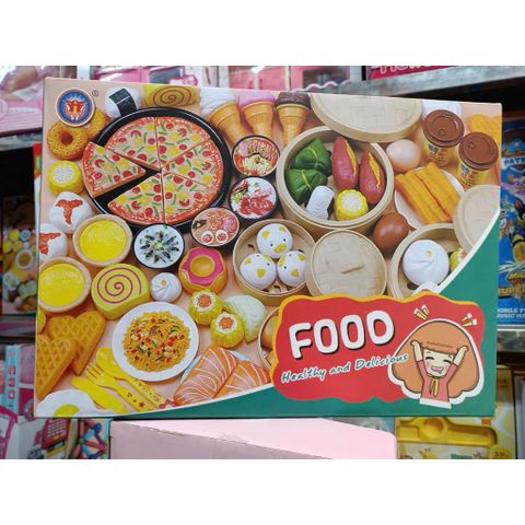 Đồ Chơi Nấu Ăn 20B1 Gồm 55 Chi Tiết Mô Phỏng Món Ăn Healthy and Delicious, Đồ Chơi Đồ Hàng, Đồ Chơi Nhập Vai