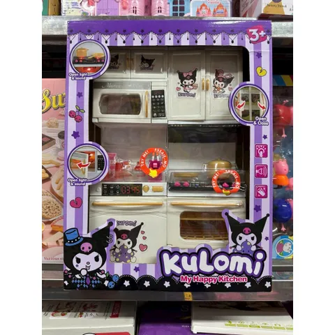 Đồ Chơi Chủ Đề Kuromi - Bộ nhà bếp Kulomi Happy Kitchen 8921M-3 Có Hiệu Ứng Đèn Và Âm Thanh Cho Bé Chơi Đồ Hàng Nấu Ăn