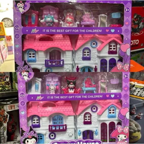 Đồ Chơi Chủ Đề Kuromi - Nhà búp bê Funny House 5807 Ngôi nhà hạnh phúc, giao mẫu ngẫu nhiên