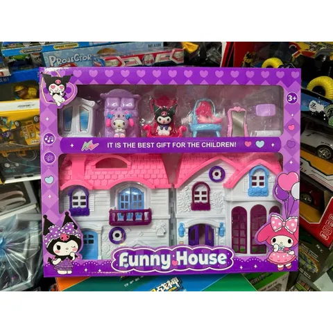 Đồ Chơi Chủ Đề Kuromi - Nhà búp bê Funny House 5807 Ngôi nhà hạnh phúc, giao mẫu ngẫu nhiên