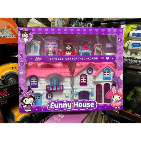 Đồ Chơi Chủ Đề Kuromi - Nhà búp bê Funny House 5807 Ngôi nhà hạnh phúc, giao mẫu ngẫu nhiên