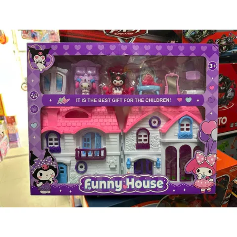 Đồ Chơi Chủ Đề Kuromi - Nhà búp bê Funny House 5807 Ngôi nhà hạnh phúc, giao mẫu ngẫu nhiên
