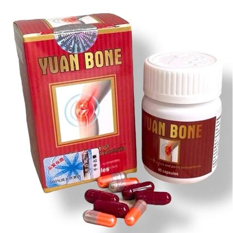 Viên uống Yuan Bone hỗ trợ đau nhức xương khớp, tê bì chân tay, thiếu chất nhầy khớp gối, khô khớp, thoát vị đĩa đệm - Hỗ Trợ Giảm Đau Khớp Cho Người Già - Hộp 40 Viên Xuất Xứ Malaysia - Mã 1361