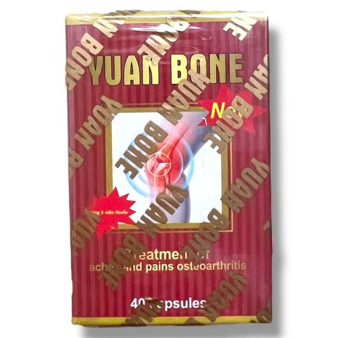 Viên uống Yuan Bone hỗ trợ đau nhức xương khớp, tê bì chân tay, thiếu chất nhầy khớp gối, khô khớp, thoát vị đĩa đệm - Hỗ Trợ Giảm Đau Khớp Cho Người Già - Hộp 40 Viên Xuất Xứ Malaysia - Mã 1361
