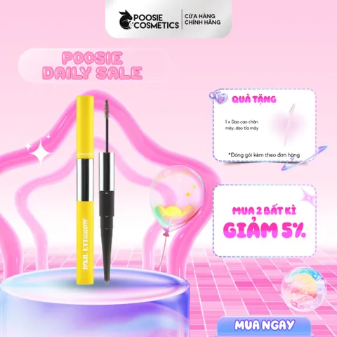 Chì Kẻ Mày Lemonade 2 Đầu Màu Nâu Đậm 2g + 2ml Want It Got It Dual Eyebrow 630662