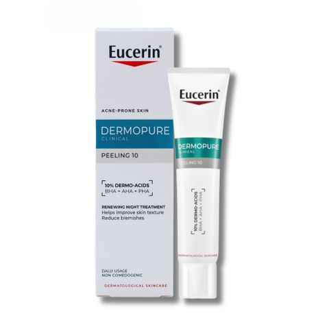 Tinh Chất Giảm Mụn Eucerin Dermopure Peeling 10 40mL - Chăm Sóc Da Mụn Trứng Cá, Sưng, Mủ, Ngăn Ngừa Tái Tái Phát