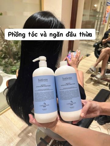 Cặp Gội Xả Batious Dành Cho Da Dầu 500ml x2 - Chăm Sóc Tóc Mượt Mà, Dưỡng Ẩm Tối Ưu - Màu Xanh Dương