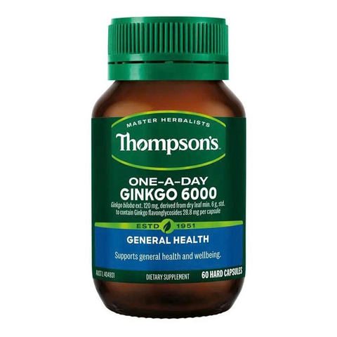 Viên uống bổ não Thompsons One A Day Ginkgo 6000 - Tăng cường trí nhớ và tập trung, 60 viên của Úc 630790