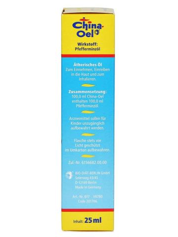 Dầu gió China Oel 25 ml kèm ống hít hương bạc hà chính hãng Đức 630824