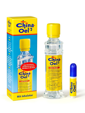 Dầu gió China Oel 25 ml kèm ống hít hương bạc hà chính hãng Đức 630824