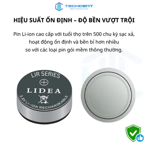 Pin nút Li-ion 3.6V LIR 1045 40mAh cho tai nghe Bluetooth Ap3 Hổ Vằn 1562U/M/E, 1563E