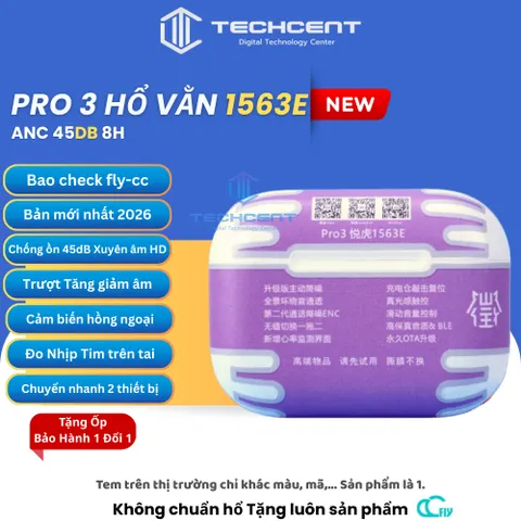 Tai Nghe Bluetooth Pro 3 Chip Hổ Vằn 1563E 2026 | ANC Khử Ồn | Đo Nhịp Tim | Pin Trâu