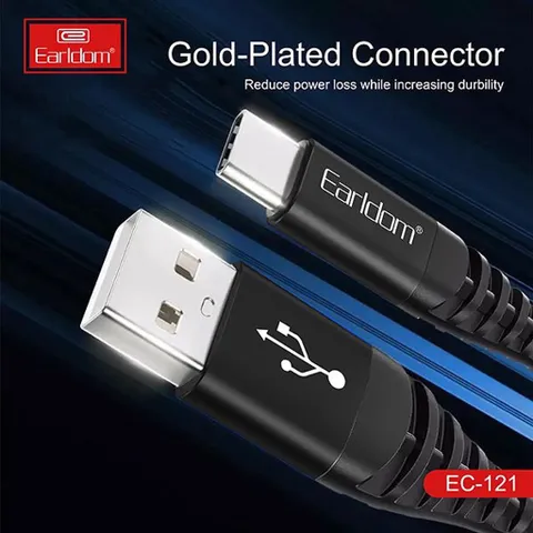 Dây Sạc Bọc Dù TydeC 2.4A Earldom Model EC-121 Chính Hãng